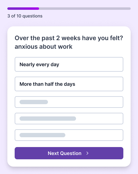 Mobile assessment interface